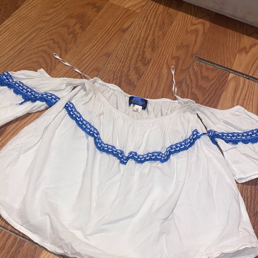White strapless top